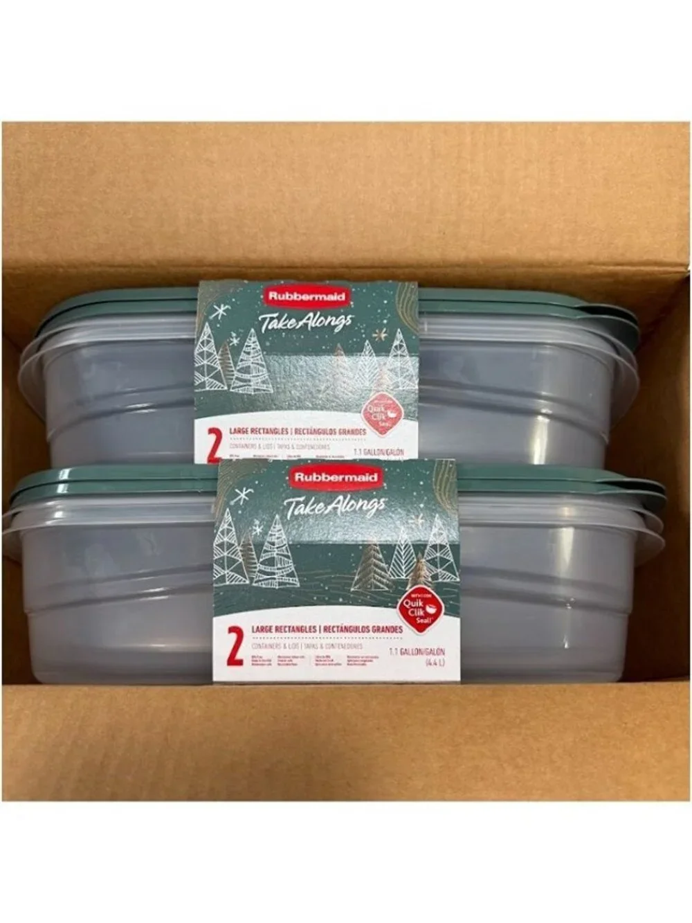 Rubbermaid TakeAlong Rectangle Food Storage Containers 4 Pack